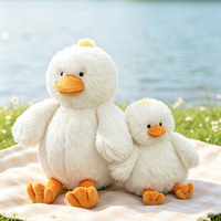 Peluche Canard Moelleux 2 Couleurs Plusieurs Tailles Jaune Blanc Canard Assis Poupée en Peluche Personnalisée OEM Oreiller de Sieste Cadeau