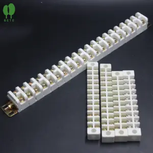 High Temperature Resistance Thermocouple Porcelain Connector Ceramic Terminal block for Connection Wires