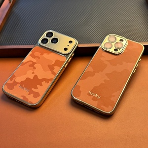 เคสโทรศัพท์หนัง PU ลายพรางแม่เหล็กแบบใหม่สำหรับ iPhone 18 14 15 16 17 Pro Max พร้อมฟิล์มกระจกป้องกันแรงกระแทก - Product Image 1