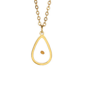 Collier ovale tendance en acier inoxydable plaqué or véritable avec graines de moutarde, bijou personnalisé d'encouragement et de foi, résistant au ternissement - Product Image 6