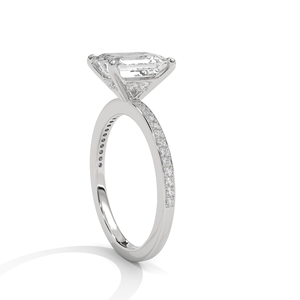 Bague de luxe pour femme en or avec diamant de laboratoire taille émeraude, clarté VVS2 VS1, cadeau romantique pour fiançailles, mariage, anniversaire - Product Image 2