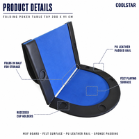 Plateau de table de poker pliable 200x91cm ovale pour 10 joueurs, porte-gobelets, sac de transport sur demande, fabricant de table de Texas Hold'em en feutre personnalisé