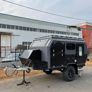 13FT Aluminium Caravan Camper Kleiner Anhänger Mini Caravane Motor Home Offroad Rv Caravans