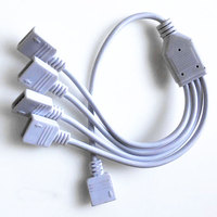 Angitu kipas ekstensi lampu LED, kabel ekstensi ARGB RGB putih penuh 3pin/4Pin 1to 1/2/3/4/5 5V/12V