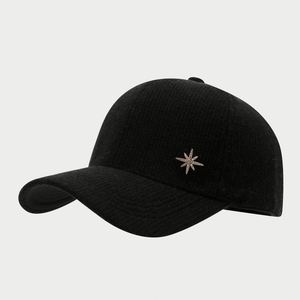 2025 New Winter Solid Color Knitted Baseball Cap Unisex Fashion Warm Casual Sports <b>Hat</b> Outdoor Fuzzy <b>Hat</b> with Snow Metal Design - Product Image 6