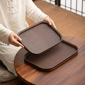 Bamboo Woven Begonia <b>Tray</b> Rectangular Tea <b>Tray</b> <b>Small</b> And Large Size Multifunctional Serving <b>Tray</b> For Tea Ceremony And Snacks - Product Image 1