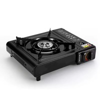 Réchaud à gaz butane portable professionnel coupe-vent en acier inoxydable pour le camping, la randonnée, le pique-nique, le barbecue et les voyages