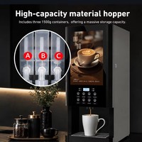 Machine à café instantané Miaoque : 3 saveurs, facile à utiliser, autonettoyante, qualité professionnelle pour les restaurants