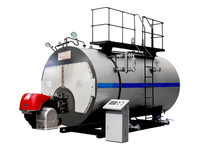 Ketel Uap Industri Otomatis 1-20 Ton Berbahan Bakar Minyak/Gas Desain Tabung Api Horizontal Tekanan Rendah Kelas A Terkendali PLC