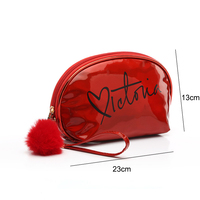 Pochette de maquillage personnalisée de luxe, brillante, résistante à l'eau, légère, à motif lettres, en cuir PU, avec fermeture éclair, sac de voyage cosmétique tendance