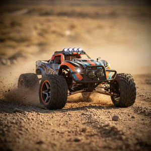 WLtoys 104009 1/10 4WD RC <span class=keywords><strong>Monster</strong></span> <span class=keywords><strong>Truck</strong></span> 45km/h Auto Todoterreno <span class=keywords><strong>de</strong></span> Alta Velocidad Bigfoot con Motor 550, Engranajes Metálicos, Luces LED, Juguete RTR - Product Image 1