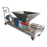 Pompe à vis excentrique en acier inoxydable G40-1 3kw Stator Rotor Pompe à vis auto-amorçante horizontale avec trémie