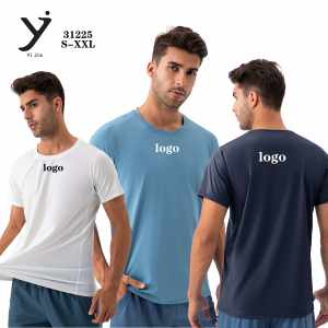 Camiseta deportiva de malla transpirable para hombre, camiseta de entrenamiento ligera para correr y hacer ejercicio en el gimnasio, camiseta atlética de entrenamiento ligera - Product Image 1