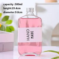 Transparante glazen fles van 100ml, 250ml, 500ml met schroefdop voor wijn/koude koffie/sap/fruittwijn