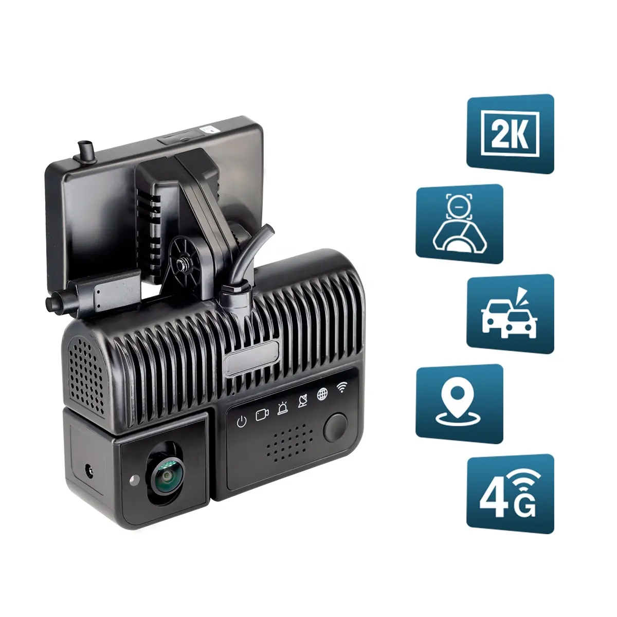 트럭 용 피로 감지 카메라가있는 STONKAM 2K GPS WDR ADAS 4G AI Dashcam 비디오 레코더