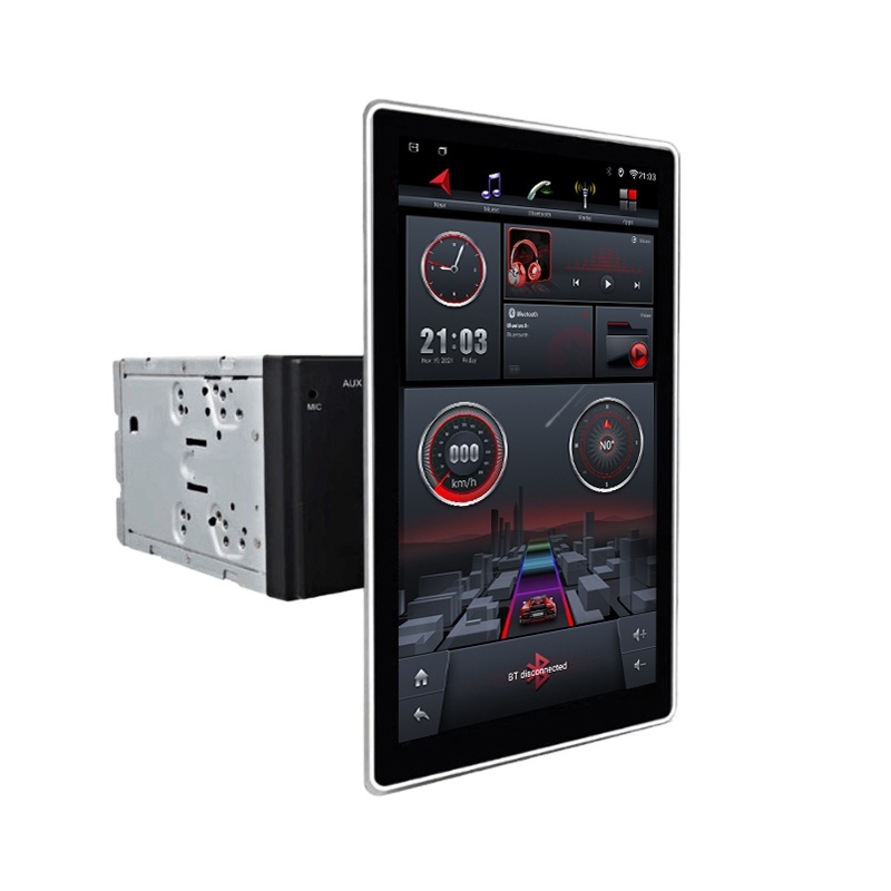 RoadNavi 12.8" 6+128G <strong>1</strong> <strong>Din</strong> 2 <strong>Din</strong> Rotating Universal <strong>Android</strong> 11 Car Multimedia Players Stereo GPS Radio Tape Recorder Headunit