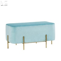 Couverture en tissu de style européen antique, pouf en éléphant et velours, banc de cheval, tabouret, salon moderne, bord rond et carré, 1 pièce