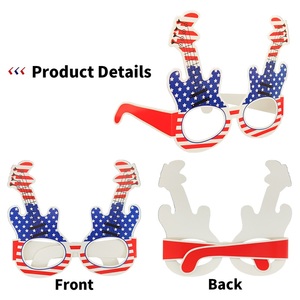 Xieli Nuevo Día de la Independencia Dibujos Animados Fiesta Decoración Gafas Gafas de Papel Desechables - Product Image 5