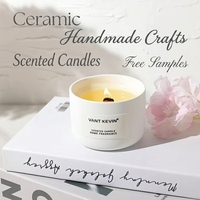 Bougie parfumée artisanale en céramique, très vendue, pour la décoration de la maison, coffret cadeau et cadeau de mariage