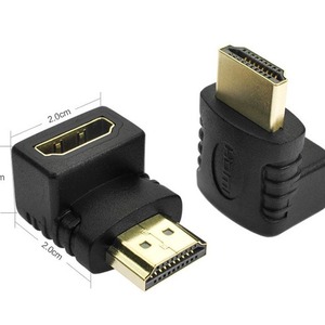 Adaptador HDMI de ángulo recto, conector macho a hembra de 90 grados para extensión de cable - Product Image 1