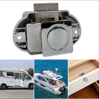 Verrou à bouton-poussoir ABS pour armoire de camping-car, trou rond de 26 mm, panneau de 15-18 mm, loquet sans clé pour caravane, camping-car, OEM