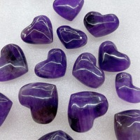 Vente en gros de pierres naturelles de guérison, améthyste en forme de cœur, artisanat en cristal pour la méditation