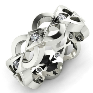 Anello da Donna Traforato con Zirconia Cubica, Stile Semplice e alla Moda, Gioiello per Fidanzamento - Product Image 2