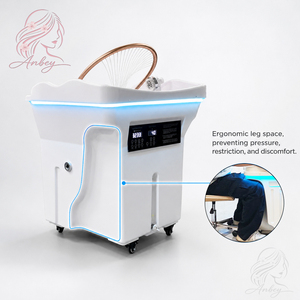 Lit de spa capillaire portable haut de gamme <span class=keywords><strong>sans</strong></span> plomberie, équipement de salon coréen, fauteuil de lavage mobile avec bac - Product Image 1