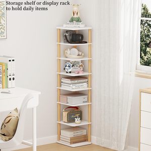 LUCKNOCK Zapatero vertical de 8 niveles Alto Estrecho Independiente Zapatero de madera blanca Torre para entrada <span class=keywords><strong>Dormitorio</strong></span> Espacios pequeños - Product Image 6