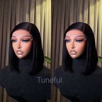 Perruque en Cheveux Humains Kinky Jerry Frisée avec Dentelle Frontale, Cheveux Brésiliens Naturels Kinky Frisés, Perruque Complète avec Dentelle Frontale pour Femmes Noires en Gros