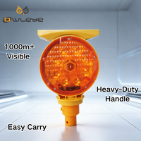 Lampe de sécurité solaire PC/ABS à batterie au lithium, coque réfléchissante prismatique haute intensité pour travaux routiers et urgences, protection IP66
