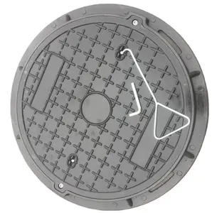 600mm Fiberglass GRP Composite Underground Drainage Inspection Chamber Lid and Frame Round Manhole Cover & Frame