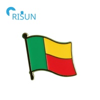 Fabrication métal carte africaine broche broche insigne personnalisé Nigeria Bénin drapeau Bénin carte épinglette insigne