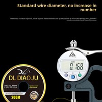 Fil de pêche principal en nylon haute intensité de 200 mètres, ligne secondaire en fil brut pour la pêche aux leurres, ligne de pêche pour gros poissons
