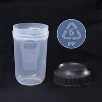 Bouteille d'eau de voyage anti-fuite pour protéines en poudre, compléments alimentaires, shakers, milkshakes, bubble tea, enzymes et yaourts