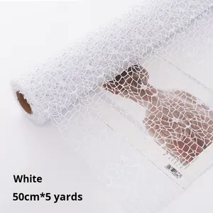 Tihuawang Hoa Gói Giấy Lưới Hoa Hồng Hoa <span class=keywords><strong>Net</strong></span> Cuộn Tự Làm Chất Liệu Quà Tặng Bao Bì Bán Buôn Bó Hoa Hàn Quốc Jacquard <span class=keywords><strong>Net</strong></span> - Product Image 6