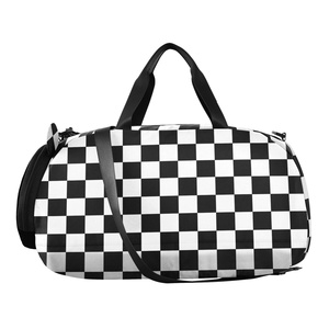 Wholesales Custom Black and <b>White</b> Leisure Travel <b>Bag</b> Dry and Wet Separation <b>Small</b> Duffel Fitness Training <b>Bags</b> for Kids Adults - Product Image 1