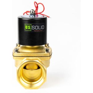 Vanne solénoïde électrique en laiton 2 pouces normalement fermée AC 110 V pour air, gaz, carburant, huile - Product Image 4