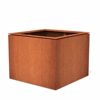 Bacs à plantes rectangulaires en acier corten laminé à chaud, revêtement poudré, pour l'extérieur, pots pour plantes, sur mesure, norme JIS, grands pots