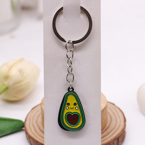 Llavero de Coche de Metal con Cristal, Diseño de Anime y Dibujos Animados, Botella de Cristal con Fruta, Impresión Serigráfica, Venta al Por Mayor - Product Image 3