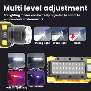 30W ha condotto la luce da lavoro con batteria <span class=keywords><strong>1800</strong></span> Mah a lungo raggio Ultra-luminoso 1200 <span class=keywords><strong>lumen</strong></span> impermeabile per esterno torcia a gancio di uscita - Product Image 5