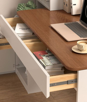 Bureau d'école moderne de luxe avec armoire et tiroir utilitaire, table d'ordinateur en bois