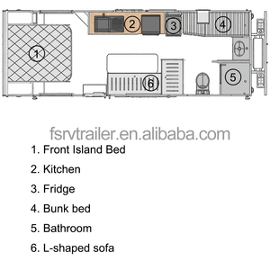 Outdoor Travel Trailer Movable Adventures Durable Motorhome Camping Car Camper Van <strong>Caravans</strong> for Family - Product Image 2