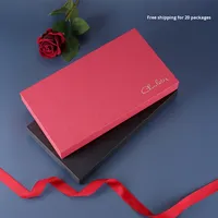 Boîte carrée en carton pour chocolats, motif ciel étoilé, pour projets DIY, 6/12/18 pièces, sac fourre-tout rouge, estampage personnalisable, vente chaude transfrontalière