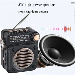 <span class=keywords><strong>Radio</strong></span> FM <span class=keywords><strong>Portatile</strong></span> Mini Ricevitore FM AM SW con Altoparlante Integrato Lettore Musicale Bluetooth 5.0 Wireless con Torcia LED - Product Image 3