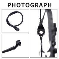 Tube de tir à l'arc 3/16\" avec trou de visée, ligne en caoutchouc pour arc à poulies ou recurve, équipement de remplacement de cordage pour la chasse en extérieur