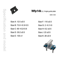 Plaque de guidage angulaire Wfp14k-12 pour système de fixation de rail W14HH EN 13481-2 pour transport lourd et voies ferrées à grande vitesse