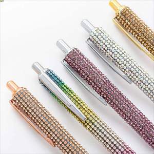 High End Elegant Glitter Ballpoint Colorful Metal <b>Retractable</b> <b>Pen</b> With Custom Logo Promotional Stylish Gift and Medium Point - Product Image 2