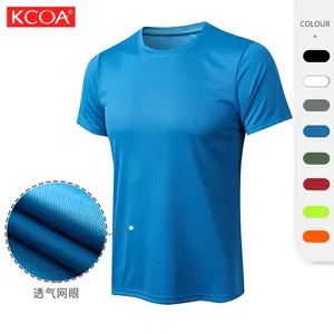 Vêtements de sport 100% Polyester séchage rapide hommes course surdimensionnée Fitness Gym t-shirts