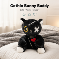 Peluche Lapin Gothique Punk d'Halloween en Coton PP, Poupée Reborn, Vente Chaude